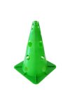 Capetan® 30 cm hohes Markierungshütchen oben mit Einkerbungen für Stangen, grün, mit 12 Löchern an der Seite 