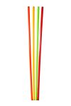 Capetan® 120 cm lange Balancierstange, 4-er Set, mit gelber, grüner, orangener und roter Farbe