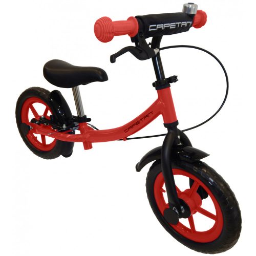 Capetan® Sirius Premium Line Rotes mit Bremse versehenes Laufrad mit 12" Rädern mit Schutzblech und Klingel – Kinderfahrrad ohne Pedal