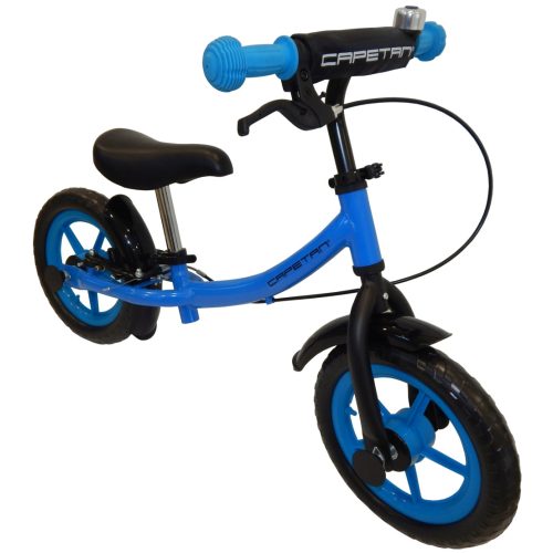 Capetan® Sirius Premium Line Dunkelblaues mit Bremse versehenes Laufrad mit 12" Rädern mit Schutzblech und Klingel – Kinderfahrrad ohne Pedal