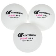 Cornilleau Tischtennisball Competition 3er Pack ITTF, weiße Ausführung