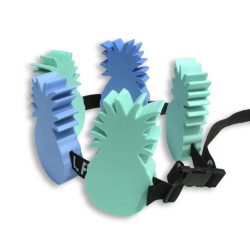   Schwimmgürtel mit 5 Figurschwimmern für Kinder, Ananas-Form – unter 12 Jahren, bei 30-60 kg Körpergewicht empfohlen