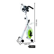 Toorx Fitness BRX R Compact zusammenklappbarer Liegefahrradtrainer mit Rückenlehne