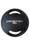 Capetan® Professional Line Dual Grip 8 kg Medizinball aus Gummi mit zwei Griffen (auf Wasser schwimmend) – 8 kg Cross Training Medizinball mit Griffen