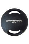 Capetan® Professional Line Dual Grip 8 kg Medizinball aus Gummi mit zwei Griffen (auf Wasser schwimmend) – 8 kg Training Medizinball mit Griffen