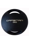 Capetan® Professional Line Dual Grip 9 kg Medizinball aus Gummi mit zwei Griffen (auf Wasser schwimmend) – 9 kg  Training Medizinball mit Griffen