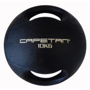 Capetan® Professional Line Dual Grip 10 kg Medizinball aus Gummi mit zwei Griffen (auf Wasser schwimmend) – 10 kg Cross Training Medizinball mit Griffen Capetan® Professional Line Dual Grip 10 kg Medizinball aus Gummi mit zwei Griffen (auf Wasser schwimmend) – 10 kg Cross Training Medizinball mit Griffen
