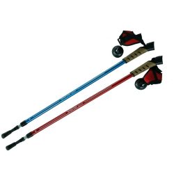   Nordic Walking Stöcke – Trekking-Stockpaar aus Aluminium, Maximallänge 130 cm, verstellbar