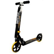   "Gigant Wheel" Roller mit riesigen (200 x 34 mm) Rädern – schwarz-gelber Aluroller für Kinder/Erwachsene, verstellbare Lenksäule, schwarze Handgriffe