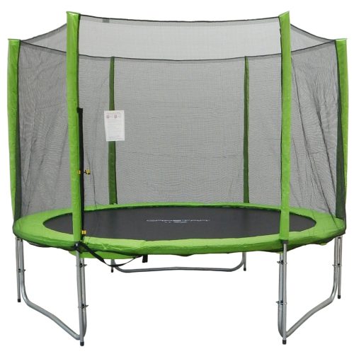 Capetan® Selector Lime 305 cm Trampolin mit 180 kg Belastbarkeit, mit langen Netzstangen, mit befestigenden T-Elementen zusätzlich verstärktes Rahmengestell, mit extra hohem Sicherheitsnetz – premium Gartentrampolin mit dicker Federabdeckung, mit ei