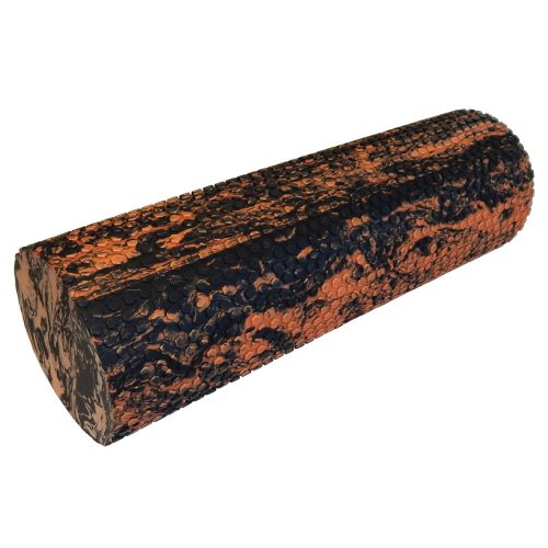 Capetan® Professional Line 15x45 cm orangen-schwarze SMR Massagerolle aus extra hartem Material mit einer Oberfläche mit Massagepunkten