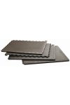 Capetan® Bodenschutzset aus 4 Stck. schwarzen zusammensetzbaren Puzzle-Matten von 60x60x1 cm Größe