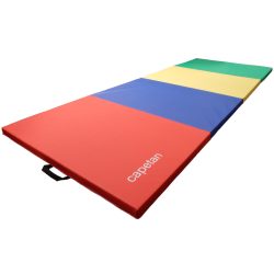   Capetan® Premium Line in 4 Teile faltbare 120x300x5 cm Turnmatte mit PVC Bezug mit Tragegriffen