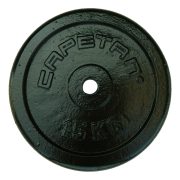   Capetan® 15 kg Hantelscheibe aus Stahl mit Hammerschlaglackierung, mit 31 mm Lochdurchmesser