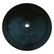   Capetan® 15 kg gummierte standardmäßige Hantelscheibe von 31 mm Durchm. mit einem Stahlring in der Mitte – Gummi-Hantelscheibe – gummiüberzogene Hantelscheibe