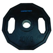 Capetan® 10 kg gummiüberzogene Olympiascheibe, zwei Griffen, mit eckigem rollhemmendem Rand, mit 51 mm Lochdurchmesser – gummierte Hantelscheibe Capetan® 10 kg gummiüberzogene Olympiascheibe, zwei Griffen, mit eckigem rollhemmendem Rand, mit 51 mm Lochdurchmesser – gummierte Hantelscheibe