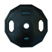 Capetan® 20 kg gummiüberzogene Olympiascheibe, zwei Griffen, mit eckigem rollhemmendem Rand, mit 51 mm Lochdurchmesser – gummierte Hantelscheibe Capetan® 20 kg gummiüberzogene Olympiascheibe, zwei Griffen, mit eckigem rollhemmendem Rand, mit 51 mm Lochdurchmesser – gummierte Hantelscheibe