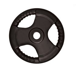   Capetan® Professional Line Olympic Tri Grip gummiüberzogene 5 kg Hantelgewicht aus Stahl mit 51 mm Lochdurchmesser und Griffen