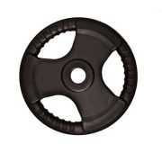 Capetan® Professional Line Olympic Tri Grip gummiüberzogene 20 kg Hantelgewicht aus Stahl mit 51 mm Lochdurchmesser und Griffen Capetan® Professional Line Olympic Tri Grip gummiüberzogene 20 kg Hantelgewicht aus Stahl mit 51 mm Lochdurchmesser und Griffen