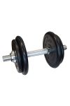 Capetan® erweiterbares Einhandhantelset mit gummierten Hantelscheiben, einer verchromten, 30 mm Durchmesser Stange, mit Schraubverschlüssen, insg. 10 kg