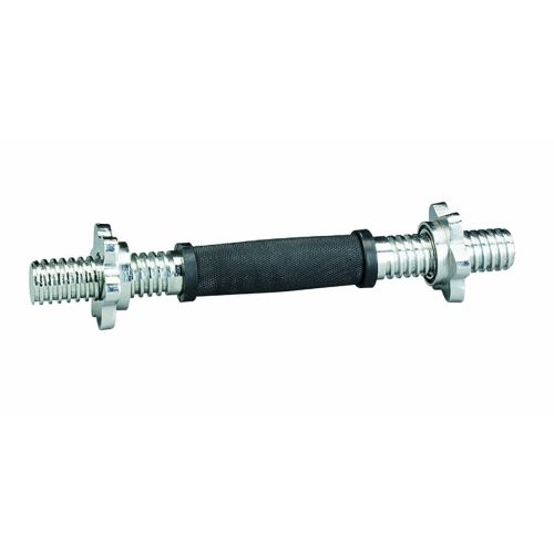 Capetan® 355 mm lange 30 mm Durchm. Kurzhantelstange (1 Stck.) mit Gummihandgriff, mit auslaufenden Gewinden