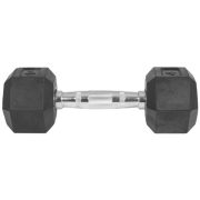 Capetan® Professional Line 10 kg HEX Einhand-kurzhantel für Fitnessraum mit gummierten Köpfen und verchromtem Griff – gummierte Hexagonhantel Capetan® Professional Line 10 kg HEX Einhand-kurzhantel für Fitnessraum mit gummierten Köpfen und verchromtem Griff – gummierte Hexagonhantel