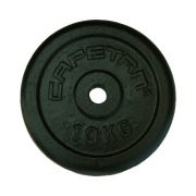   Capetan® 10 kg 31 mm Durchm. Hantelscheibe aus Stahl mit schwarz-seidenem Bezug