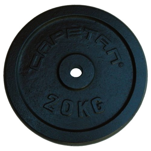 Capetan® 20 kg 31 mm Durchm. Hantelscheibe aus Stahl mit schwarz-seidenem Bezug