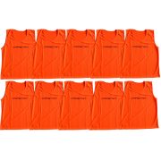 Mannschaftwesten-Set, 10 Stücke, Polyester, neonorange, Größe: 68 x 51 cm Mannschaftwesten-Set, 10 Stücke, Polyester, neonorange, Größe: 68 x 51 cm